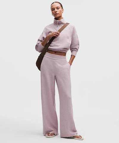 Scuba Mid-Rise Wide-Leg Pant *Waffle