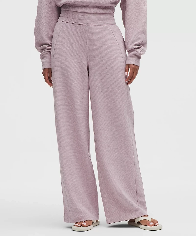 Scuba Mid-Rise Wide-Leg Pant *Waffle