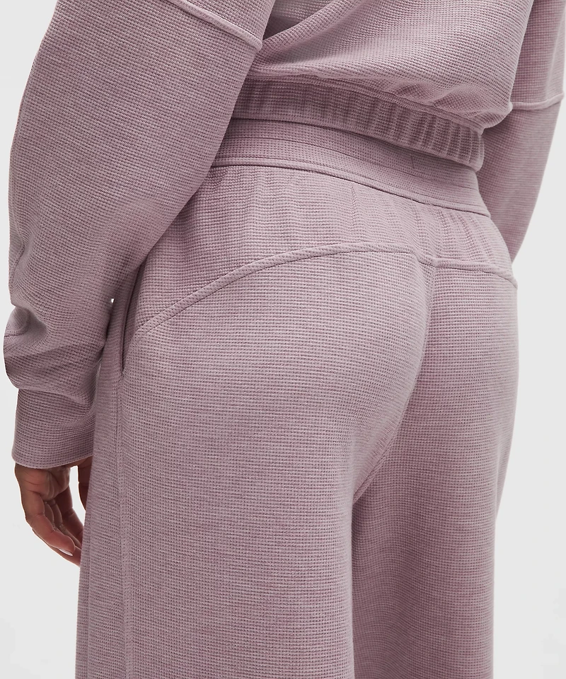 Scuba Mid-Rise Wide-Leg Pant *Waffle
