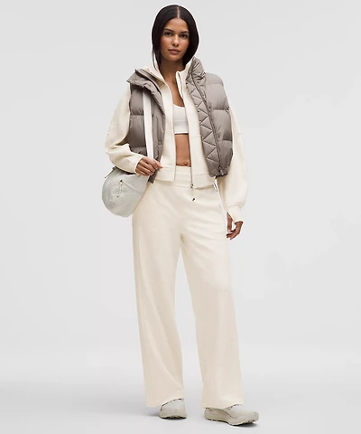 Scuba Mid-Rise Wide-Leg Pant *Waffle