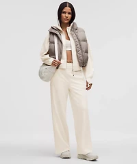 Scuba Mid-Rise Wide-Leg Pant *Waffle