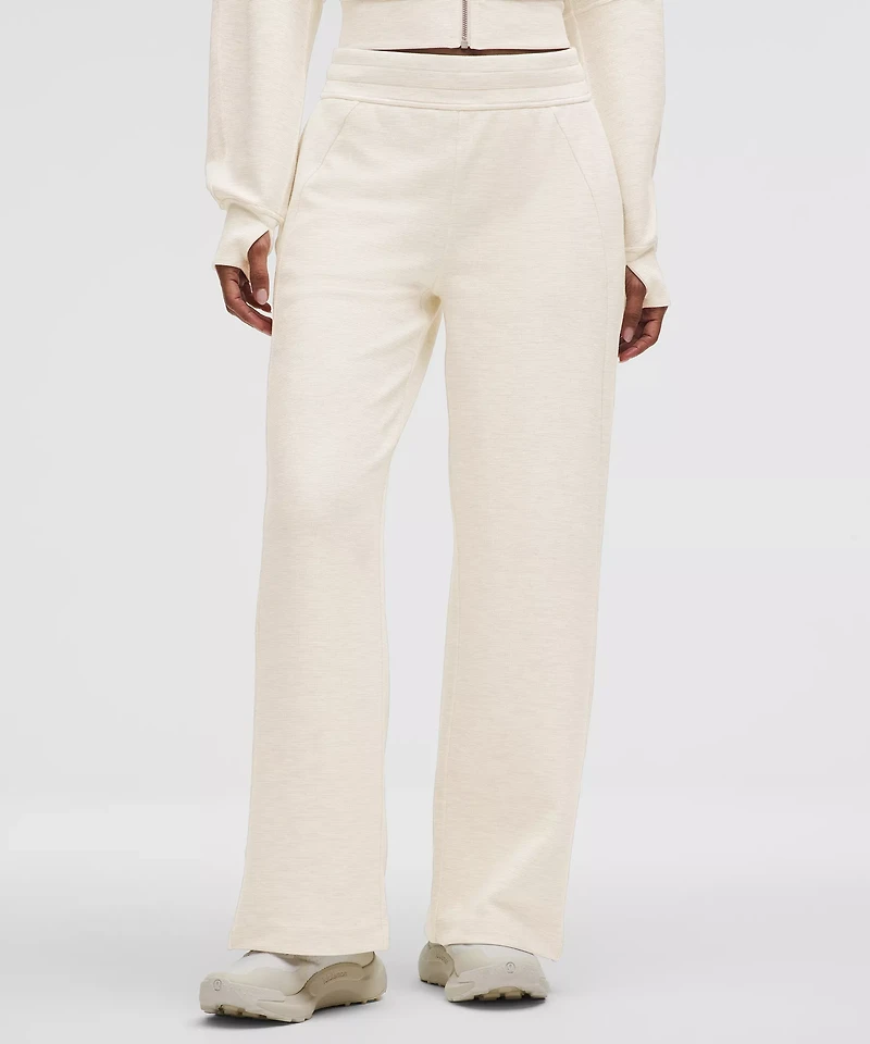 Scuba Mid-Rise Wide-Leg Pant *Waffle