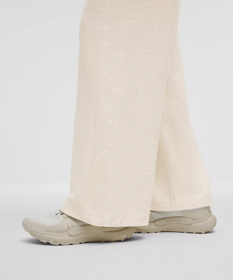 Scuba Mid-Rise Wide-Leg Pant *Waffle