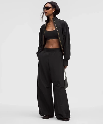 Crinkle Nylon Relaxed Parachute Pant | Women's Pants