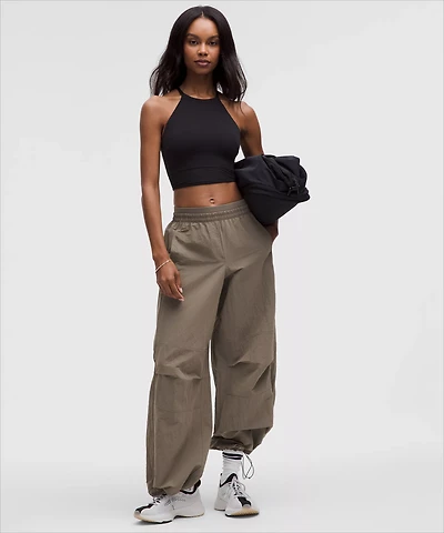 Crinkle Nylon Relaxed Parachute Pant | Women's Pants