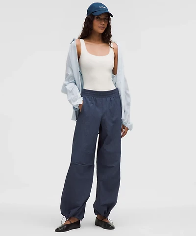 Crinkle Nylon Relaxed Parachute Pant | Women's Pants