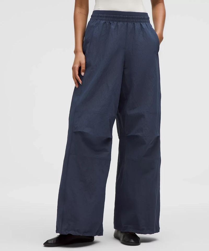 Crinkle Nylon Relaxed Parachute Pant | Women's Pants