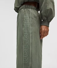Crinkle Nylon Mid-Rise Track Pant *Wordmark