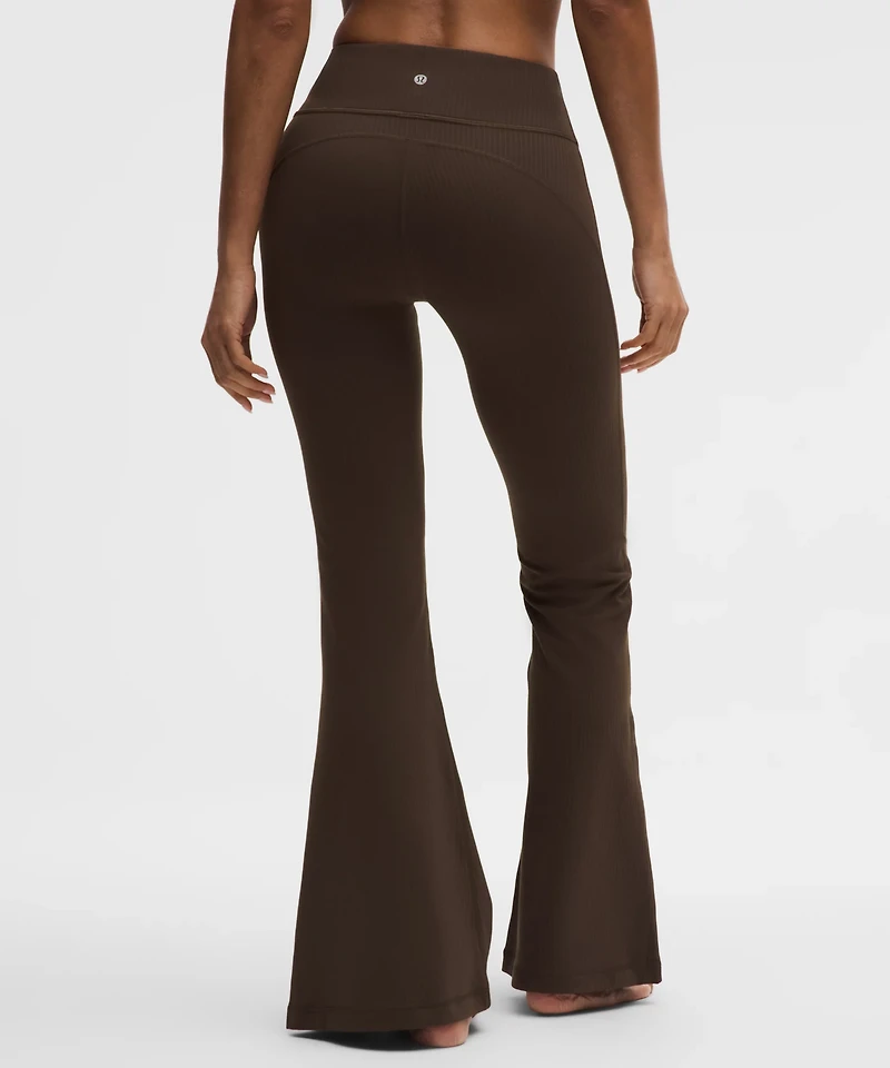 Groove High-Rise Ribbed Wide-Flare Pant