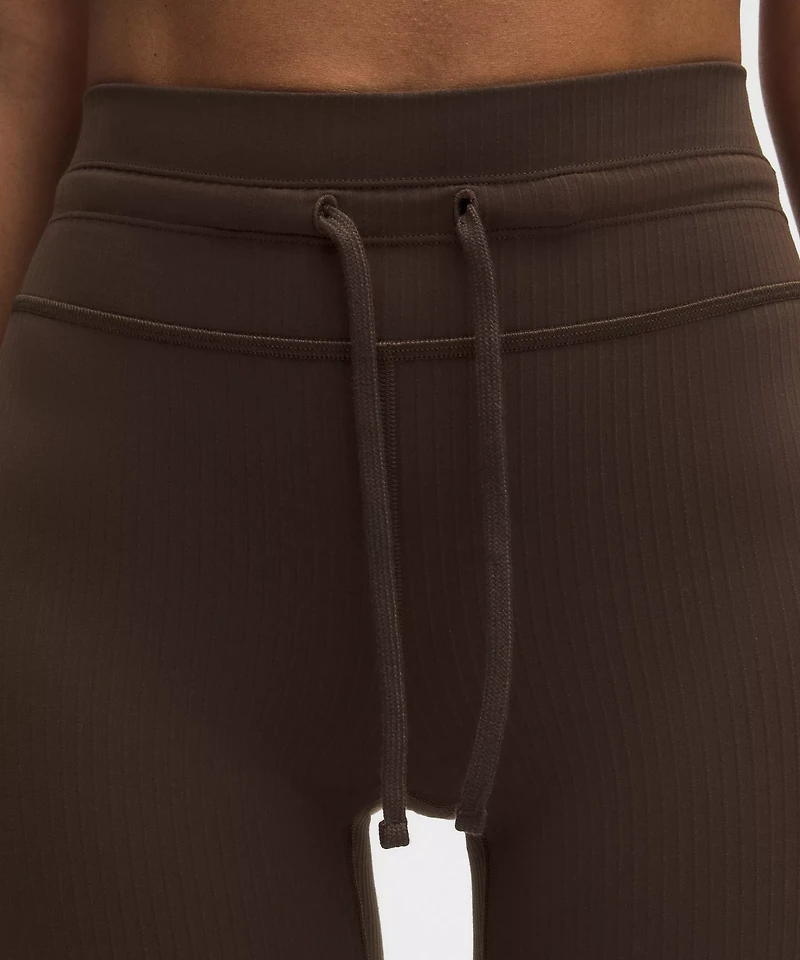 Groove High-Rise Ribbed Wide-Flare Pant