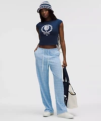 Seersucker Check Mid-Rise Pull-On Pant | Women's Pants
