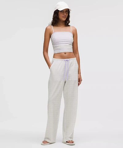 Seersucker Check Mid-Rise Pull-On Pant | Women's Pants