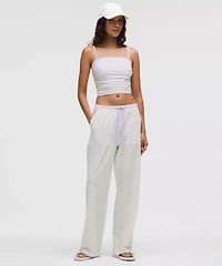 Seersucker Check Mid-Rise Pull-On Pant | Women's Pants