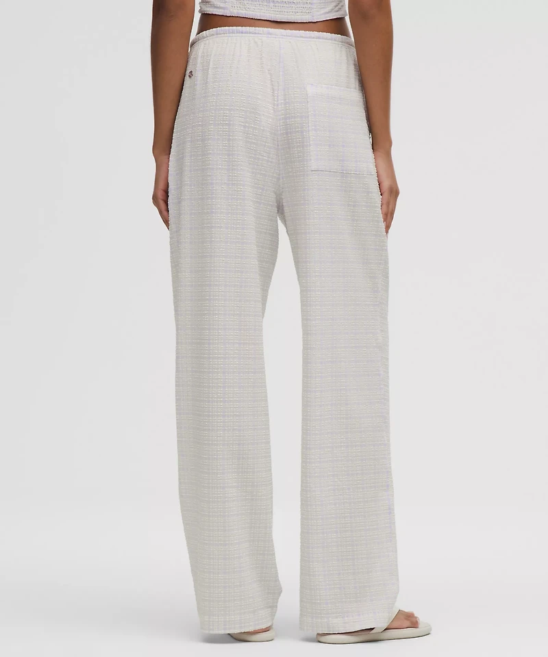 Seersucker Check Mid-Rise Pull-On Pant | Women's Pants