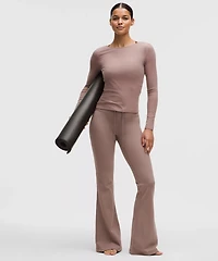 Groove High-Rise Ribbed Wide-Flare Pant