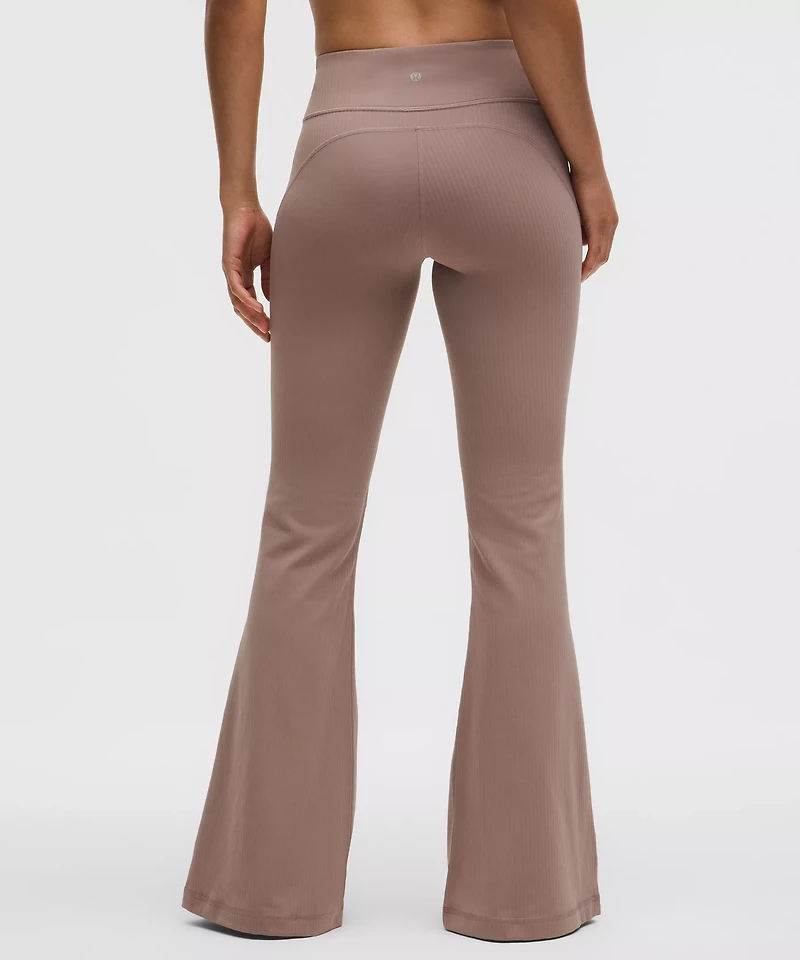 Groove High-Rise Ribbed Wide-Flare Pant