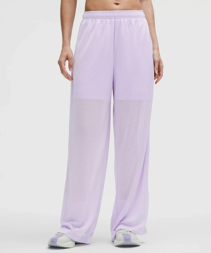 Mesh High-Rise Wide-Leg Training Pant | Women's Pants