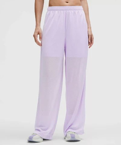 Mesh High-Rise Wide-Leg Training Pant | Women's Pants