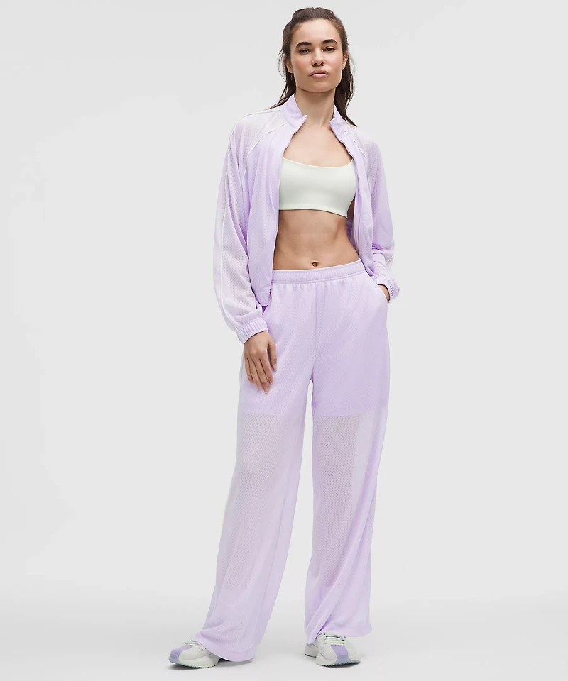 Mesh High-Rise Wide-Leg Training Pant | Women's Pants