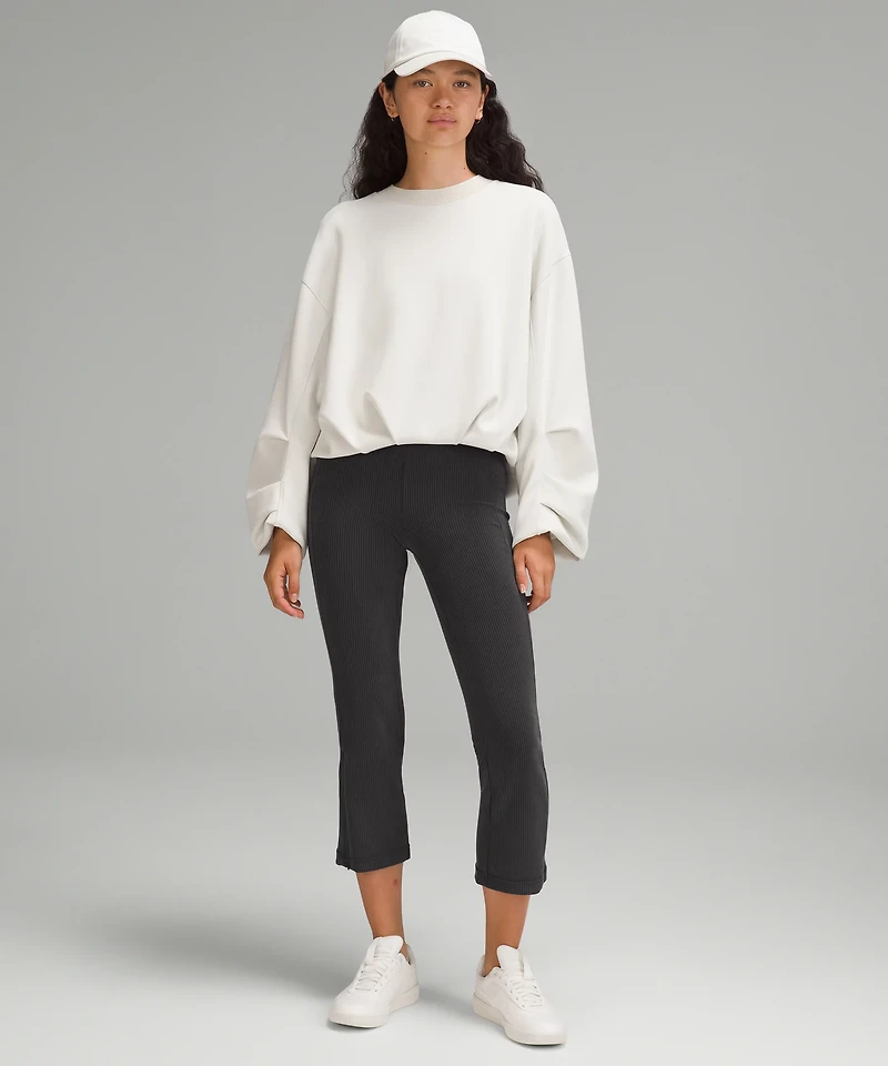 Ribbed Softstreme Zip-Leg High-Rise Cropped Pant 25" | Women's Capris