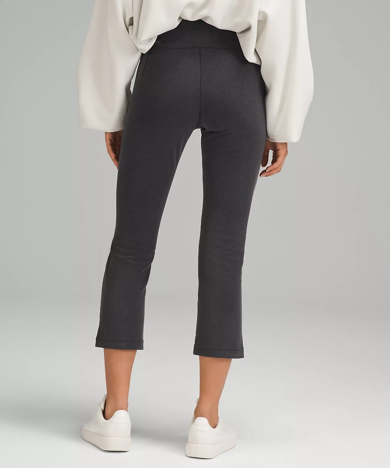 Ribbed Softstreme Zip-Leg High-Rise Cropped Pant 25" | Women's Capris