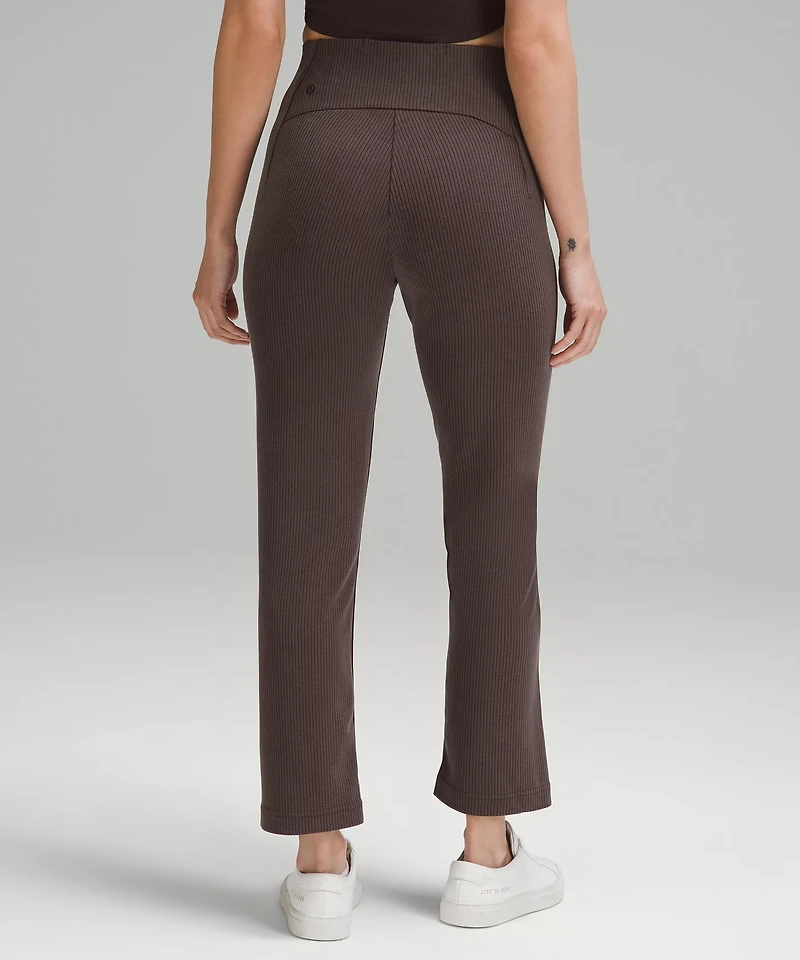 Ribbed Softstreme Zip-Leg High-Rise Cropped Pant 25" | Women's Capris