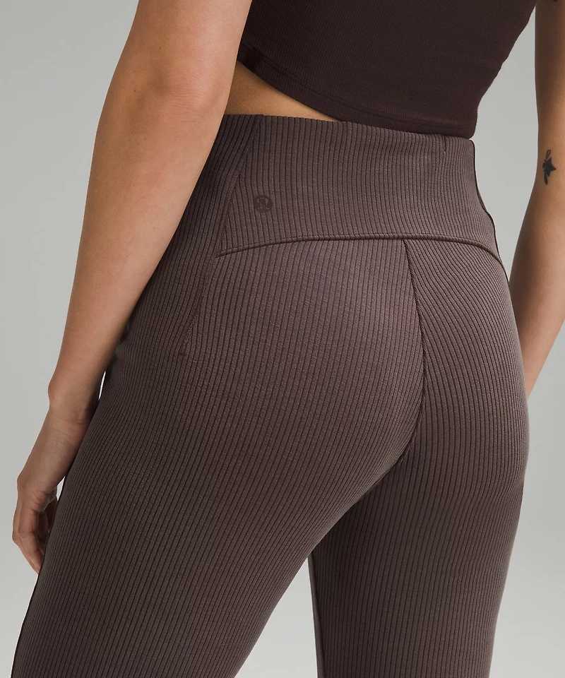 Ribbed Softstreme Zip-Leg High-Rise Cropped Pant 25" | Women's Capris