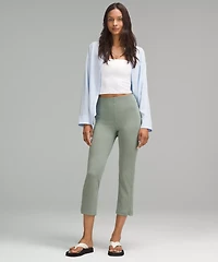 Ribbed Softstreme Zip-Leg High-Rise Cropped Pant 25" | Women's Capris