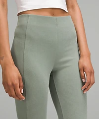 Ribbed Softstreme Zip-Leg High-Rise Cropped Pant 25" | Women's Capris