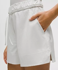 Cinchable Waist High-Rise Woven Short 3.5"