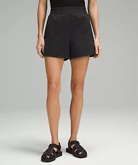 Stretch Woven Relaxed-Fit High-Rise Short 4" | Women's Shorts