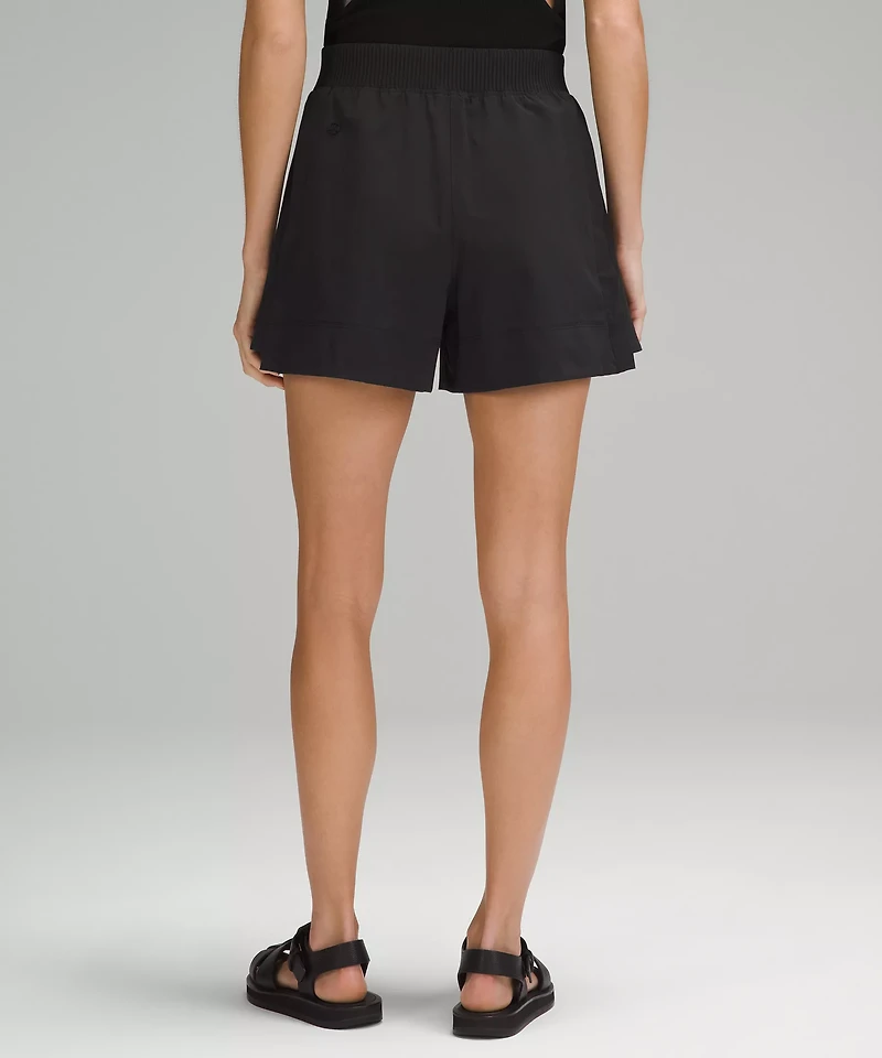 Stretch Woven Relaxed-Fit High-Rise Short 4" | Women's Shorts