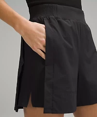 Stretch Woven Relaxed-Fit High-Rise Short 4" | Women's Shorts