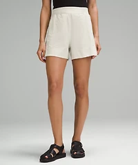 Stretch Woven Relaxed-Fit High-Rise Short 4" | Women's Shorts