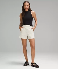 Stretch Woven Relaxed-Fit High-Rise Short 4" | Women's Shorts