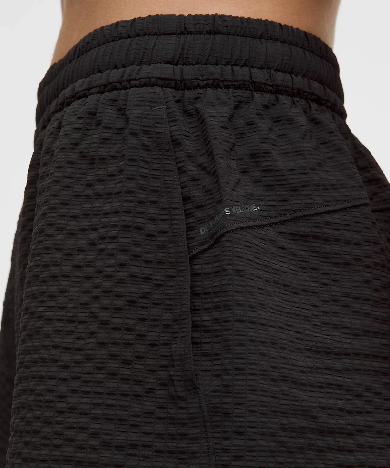 Grid-Texture Relaxed High-Rise Hiking Short 4" | Women's Shorts