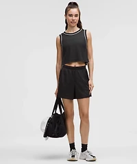 Double-Layered Mesh Mid-Rise Short 5" | Women's Shorts