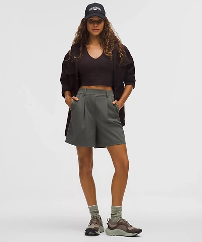 Daydrift Pleated High-Rise Short 7"