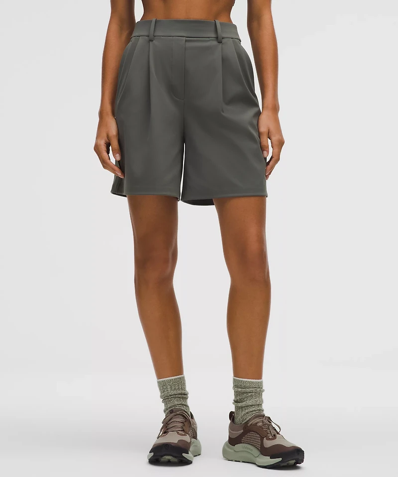 Daydrift Pleated High-Rise Short 7"