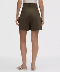 Daydrift Pleated High-Rise Short 7"