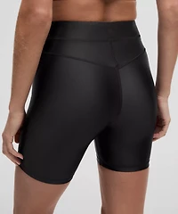 Satin Shine High-Rise Short 6" | Women's Shorts