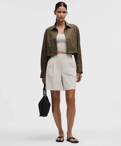 Daydrift Pleated High-Rise Short 7"