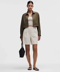 Daydrift Pleated High-Rise Short 7"