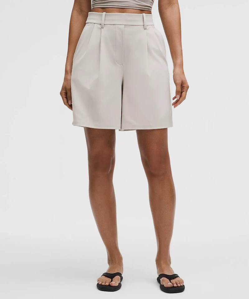 Daydrift Pleated High-Rise Short 7"