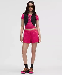 Grid-Texture Relaxed High-Rise Hiking Short 4" | Women's Shorts