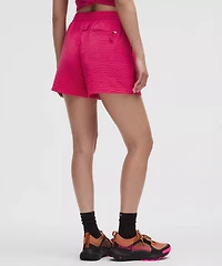 Grid-Texture Relaxed High-Rise Hiking Short 4" | Women's Shorts
