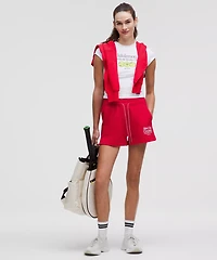 French Terry Mid-Rise Tennis Short *Graphic