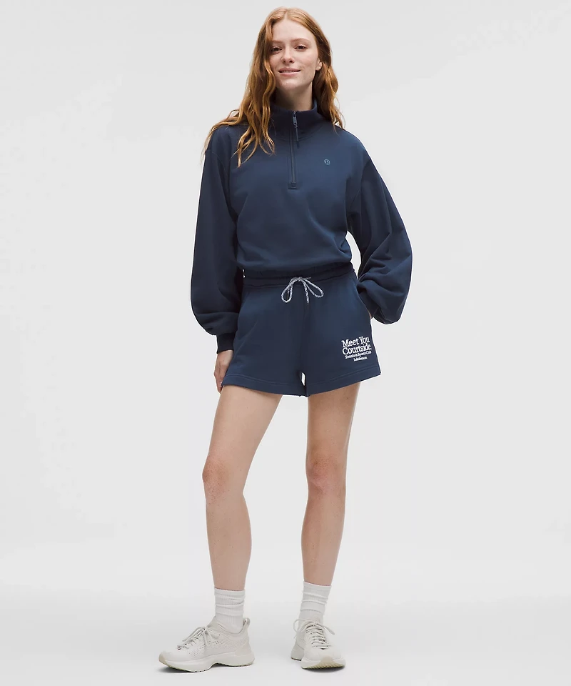 French Terry Mid-Rise Tennis Short *Graphic