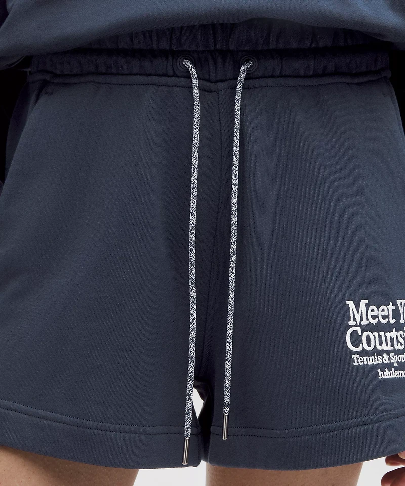 French Terry Mid-Rise Tennis Short *Graphic