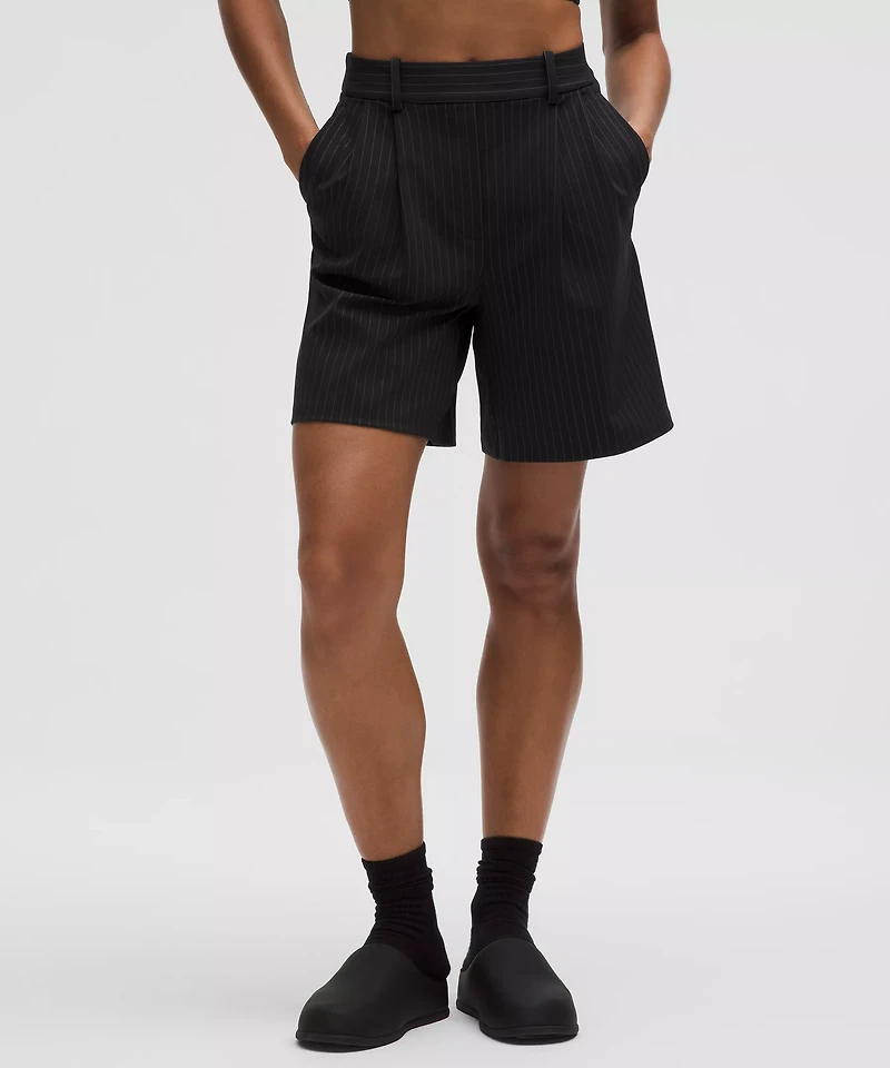 Daydrift Pleated High-Rise Short 7" | Women's Shorts
